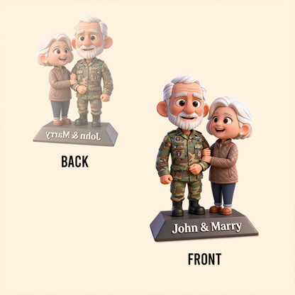 Old Couple Gift - Personalized Couple Custom Shaped Acrylic Plaque