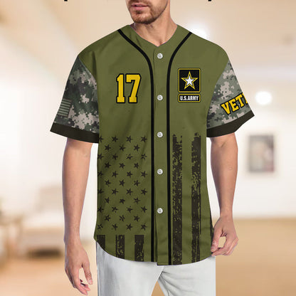 This We'll Defend - Personalized Veteran Baseball Jersey