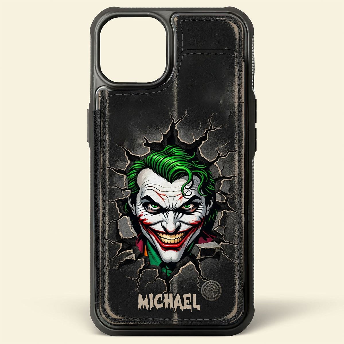 The Mad Love - Personalized Horror Character Fully Printed Wallet Phone Case