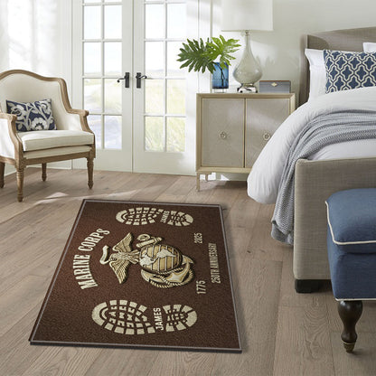 250th Anniversary - Personalized Veteran Non-Slip Tufted Rug