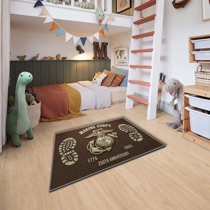 250th Anniversary - Personalized Veteran Non-Slip Tufted Rug