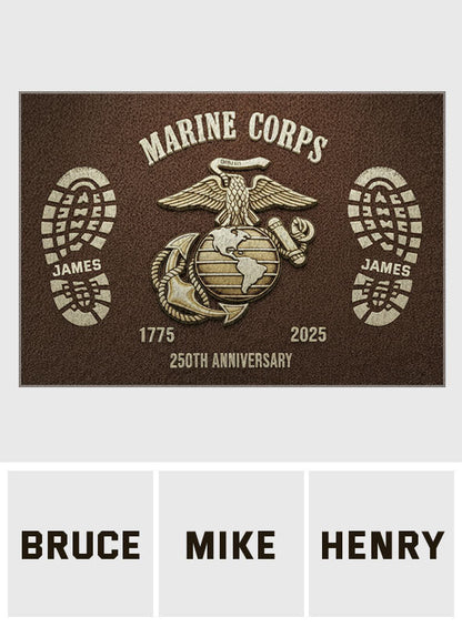 250th Anniversary - Personalized Veteran Non-Slip Tufted Rug