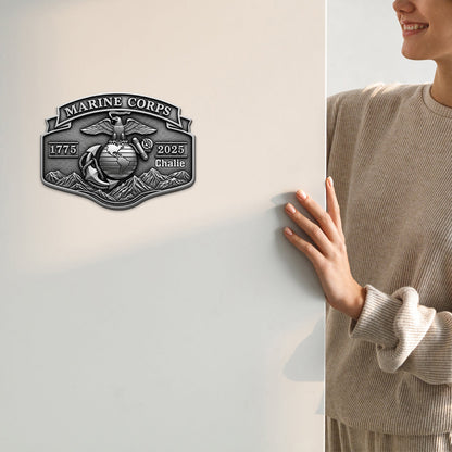 USMC 250th Anniversary - Personalized Veteran Car Magnet