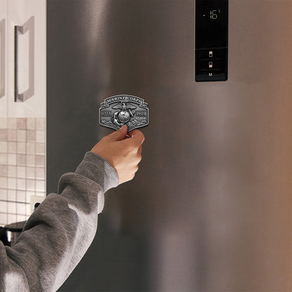 USMC 250th Anniversary - Personalized Veteran Car Magnet