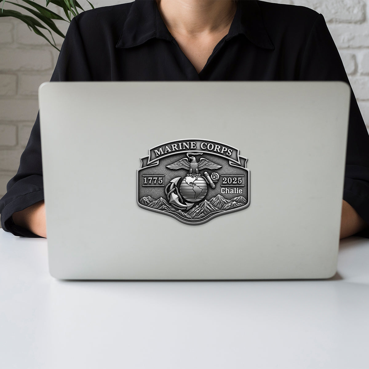 USMC 250th Anniversary - Personalized Veteran Car Magnet