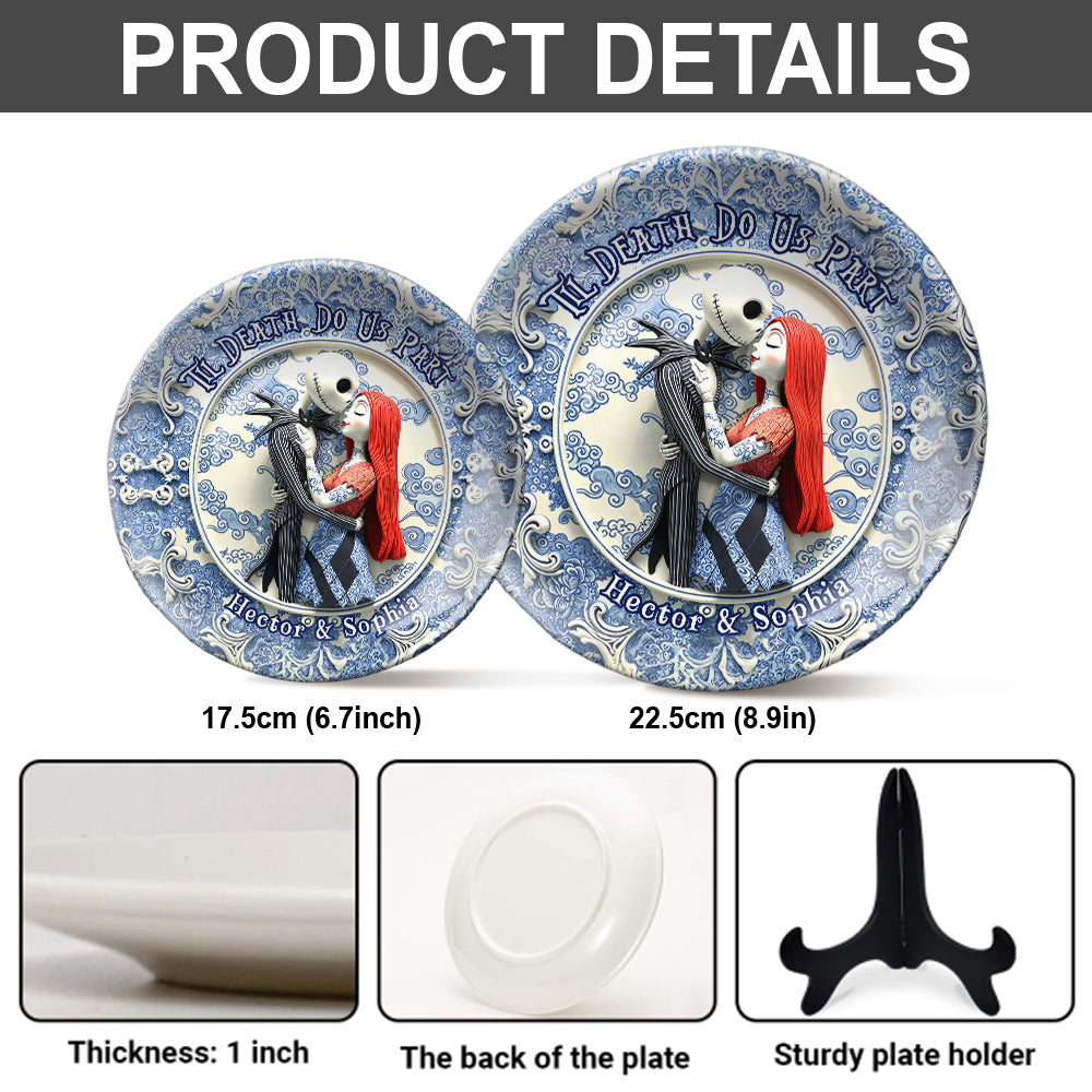 Til Death Do Us Part - Personalized Nightmare Ceramic Round Plate