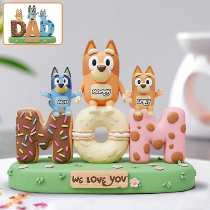 We Love You Mom, Dad - Personalized Mother Custom Shaped Acrylic Plaque