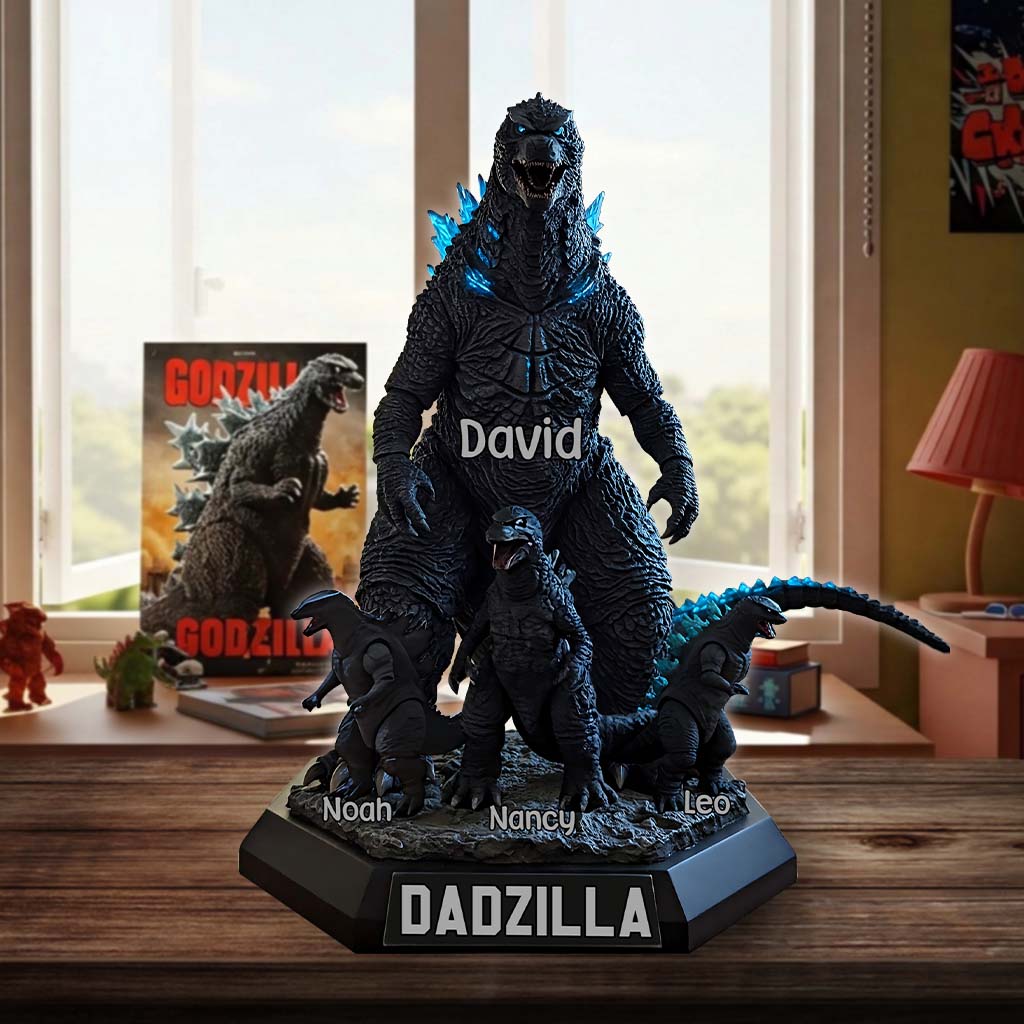 Dadzilla Father Of The Monsters - Personalized Custom Shaped Acrylic Plaque