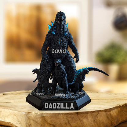 Dadzilla Father Of The Monsters - Personalized Custom Shaped Acrylic Plaque
