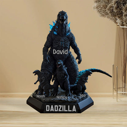 Dadzilla Father Of The Monsters - Personalized Custom Shaped Acrylic Plaque