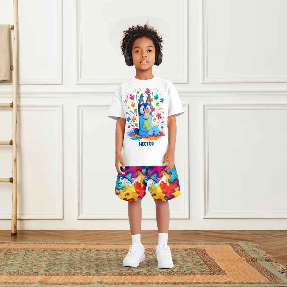 Accept Love Understand - Personalized Autism Awareness Kid T-shirt & Shorts