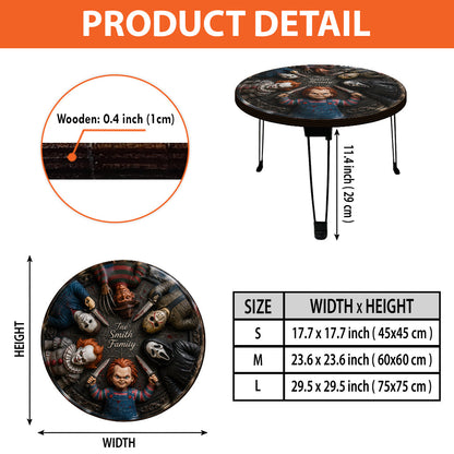 Perfect Gift For Horror Fan - Personalized Horror Character Table Custom Shape