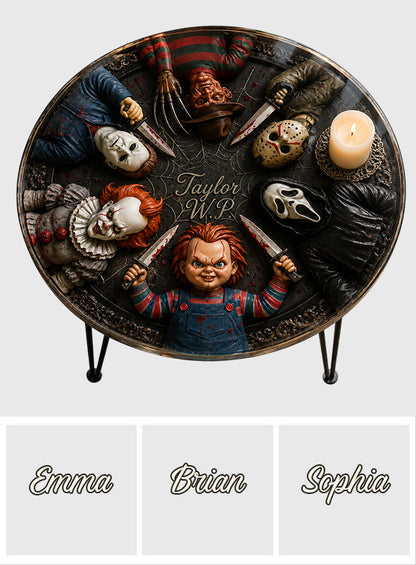 Perfect Gift For Horror Fan - Personalized Horror Character Table Custom Shape