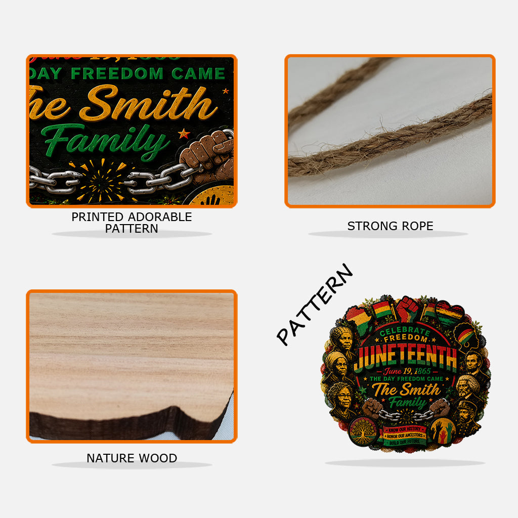 Happy Juneteeth, Black History, Black Pride - Personalized African American Custom Shaped Wood Sign