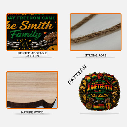 Happy Juneteeth, Black History, Black Pride - Personalized African American Custom Shaped Wood Sign