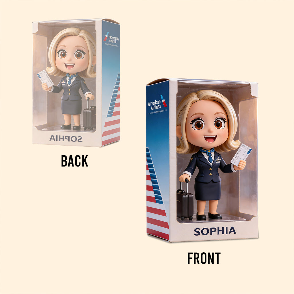 Custom From Photo - Any Airlines - - Personalized Fly attendant Custom Shaped Acrylic Plaque