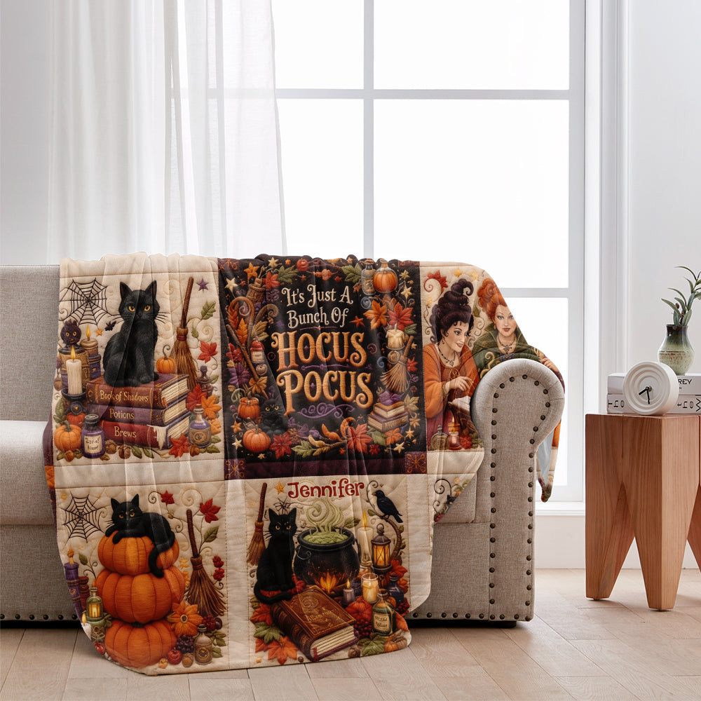 Halloween Is Coming - Personalized Three Witches Blanket