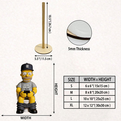 Doing Dad Sh*t - Personalized Cartoon Family Paper Towel Stand