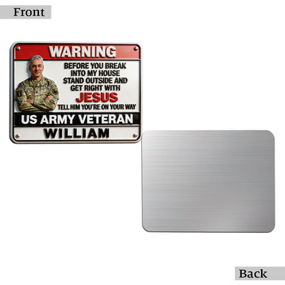 Custom Any Photo - Personalized Veteran Cut Metal Sign