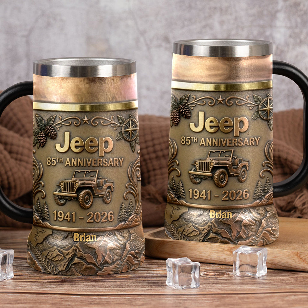 85th Anniversary - Personalized Car Beer Stein