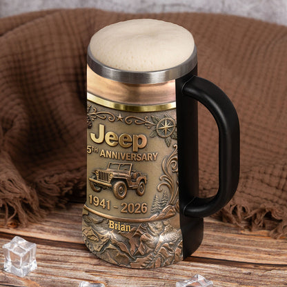 85th Anniversary - Personalized Car Beer Stein