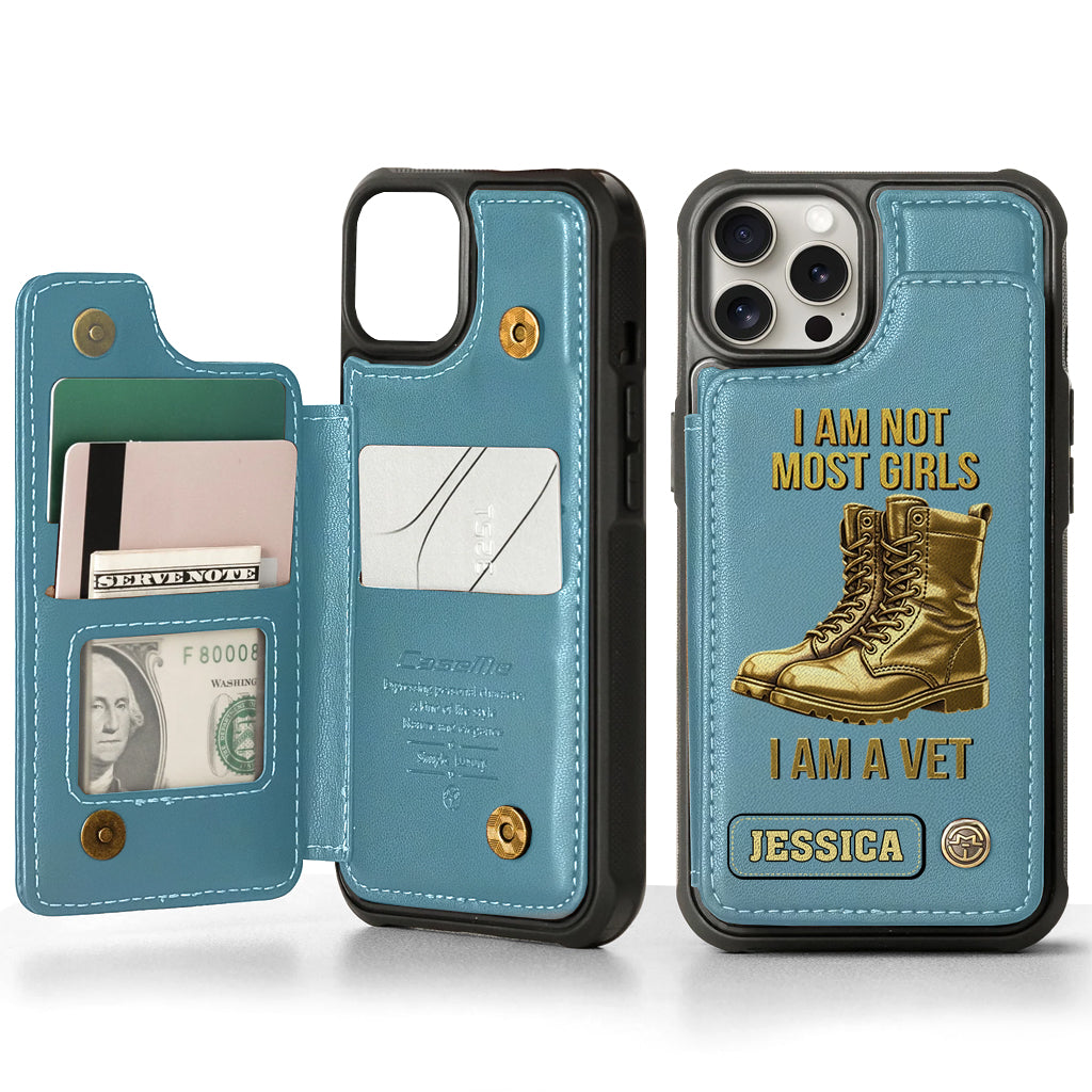 I Am A Vet - Personalized Veteran Wallet Phone Case