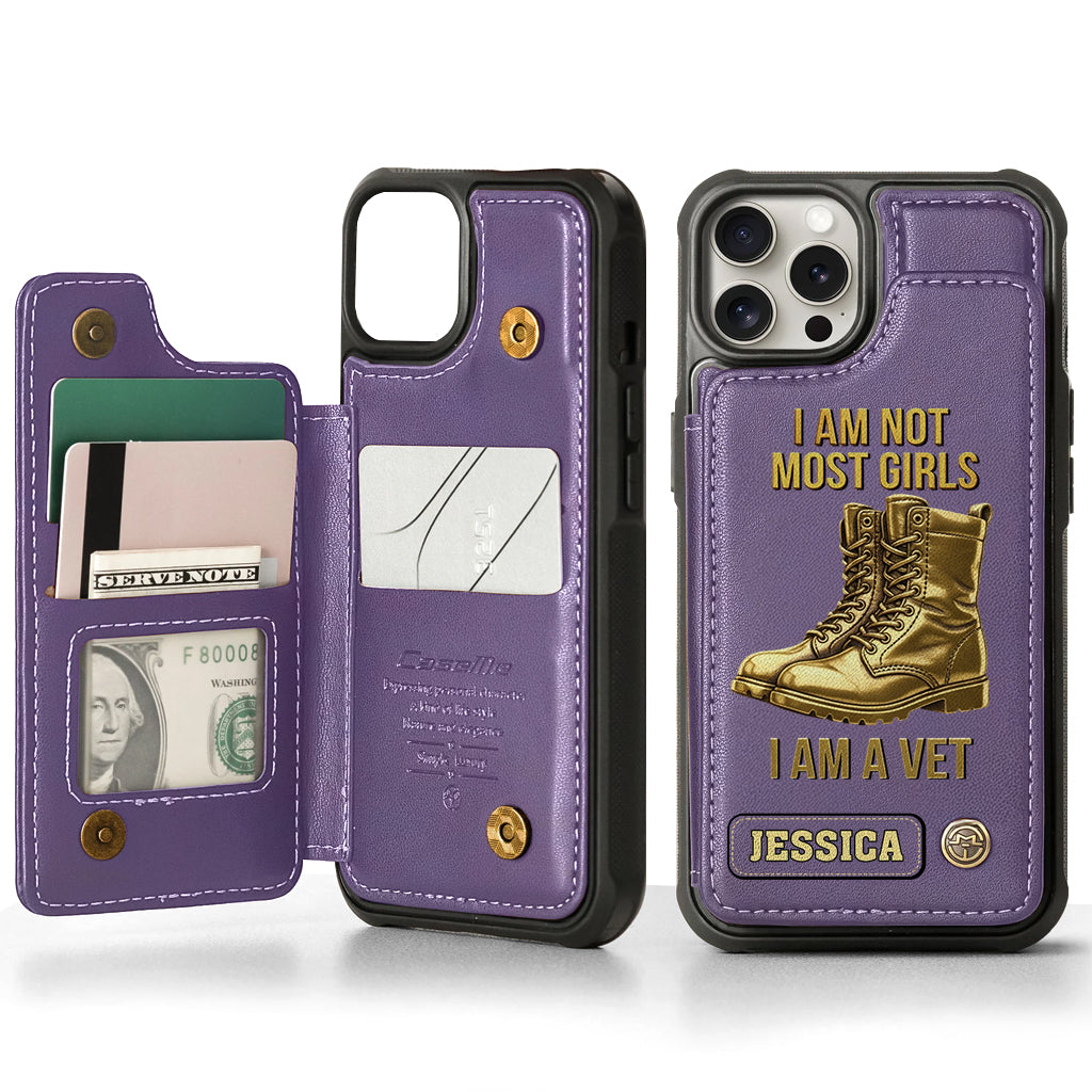 I Am A Vet - Personalized Veteran Wallet Phone Case