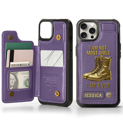 I Am A Vet - Personalized Veteran Wallet Phone Case
