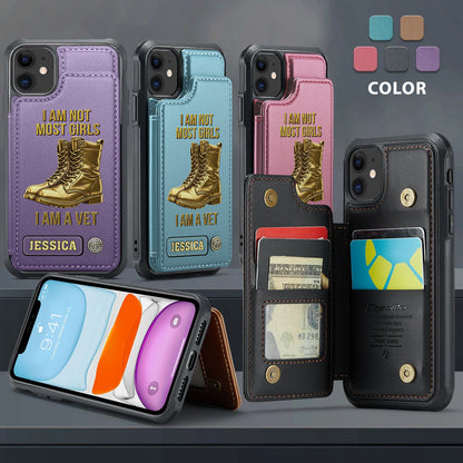 I Am A Vet - Personalized Veteran Wallet Phone Case