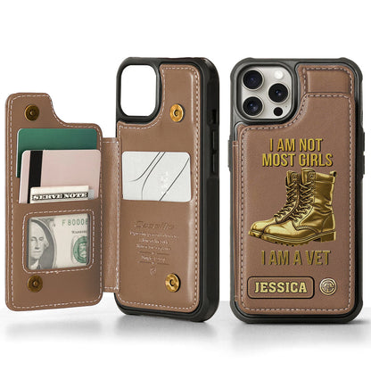 I Am A Vet - Personalized Veteran Wallet Phone Case