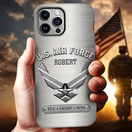 Fly · Fight · Win - Personalized Veteran Full Print Phone Case