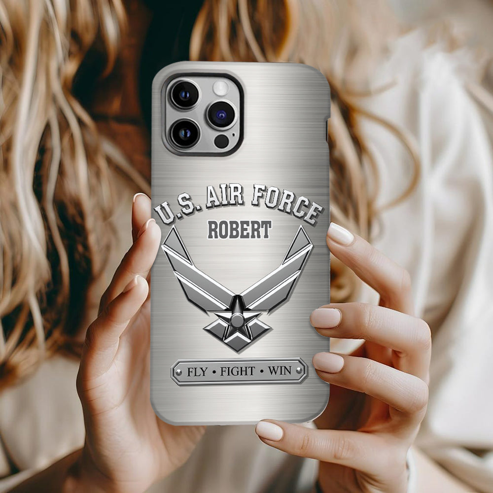 Fly · Fight · Win - Personalized Veteran Full Print Phone Case
