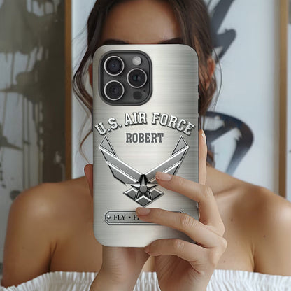 Fly · Fight · Win - Personalized Veteran Full Print Phone Case