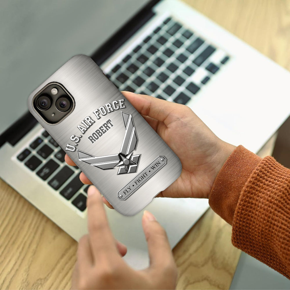 Fly · Fight · Win - Personalized Veteran Full Print Phone Case