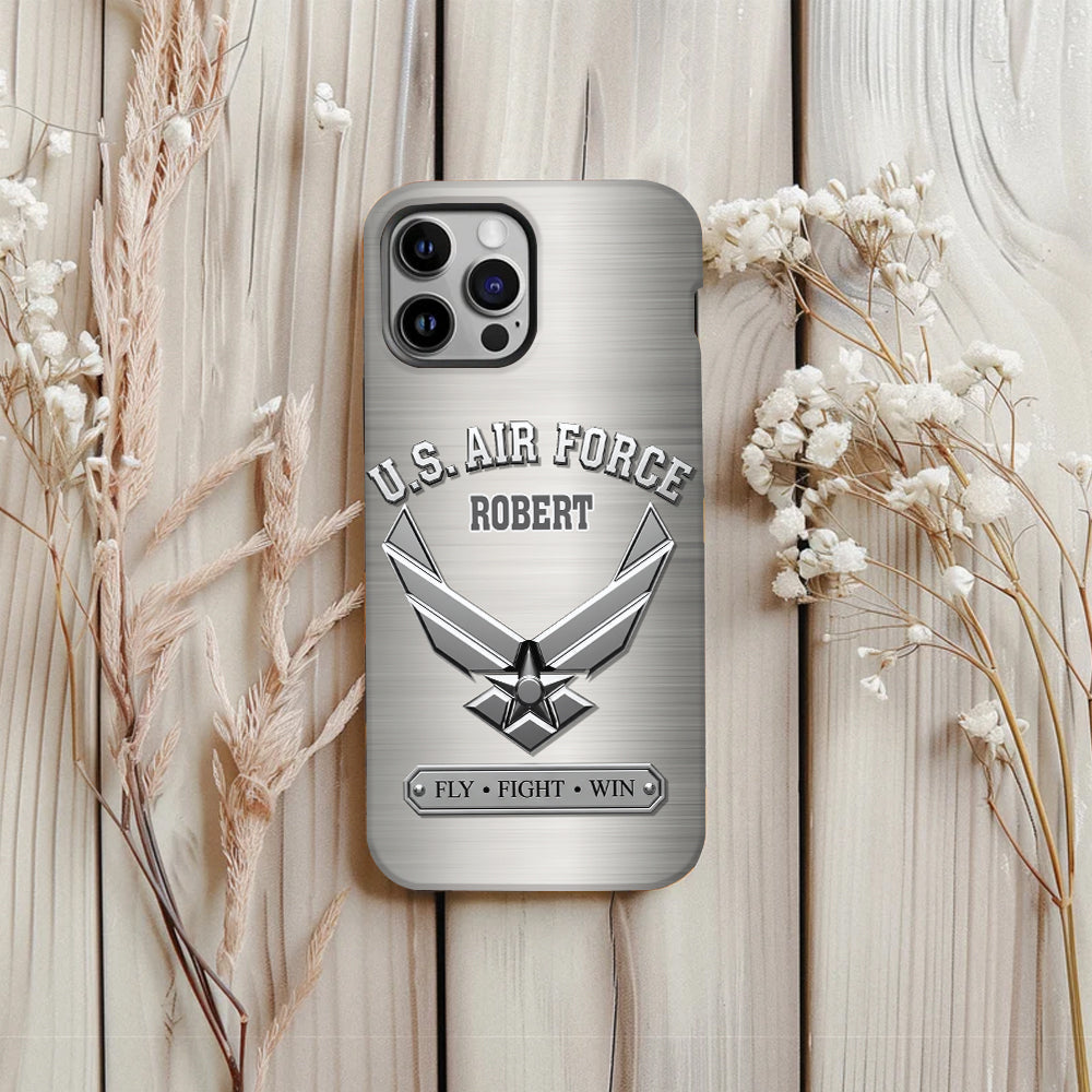 Fly · Fight · Win - Personalized Veteran Full Print Phone Case