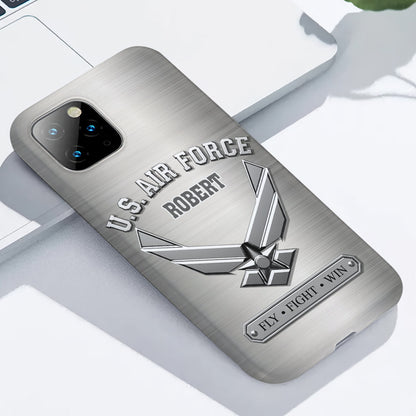 Fly · Fight · Win - Personalized Veteran Full Print Phone Case