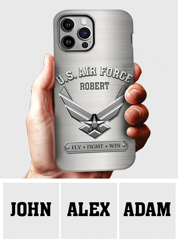 Fly · Fight · Win - Personalized Veteran Full Print Phone Case