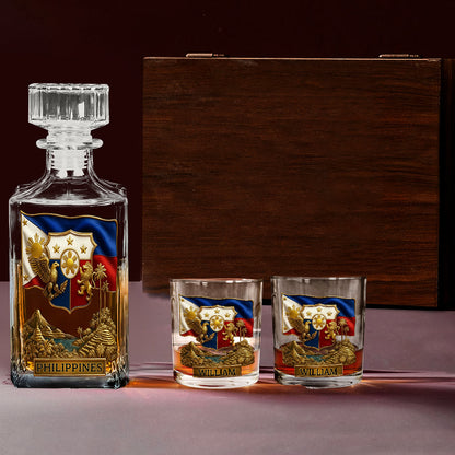 Proud Philippines - Personalized Expats Whiskey Decanter Set