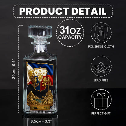 Proud Philippines - Personalized Expats Whiskey Decanter Set