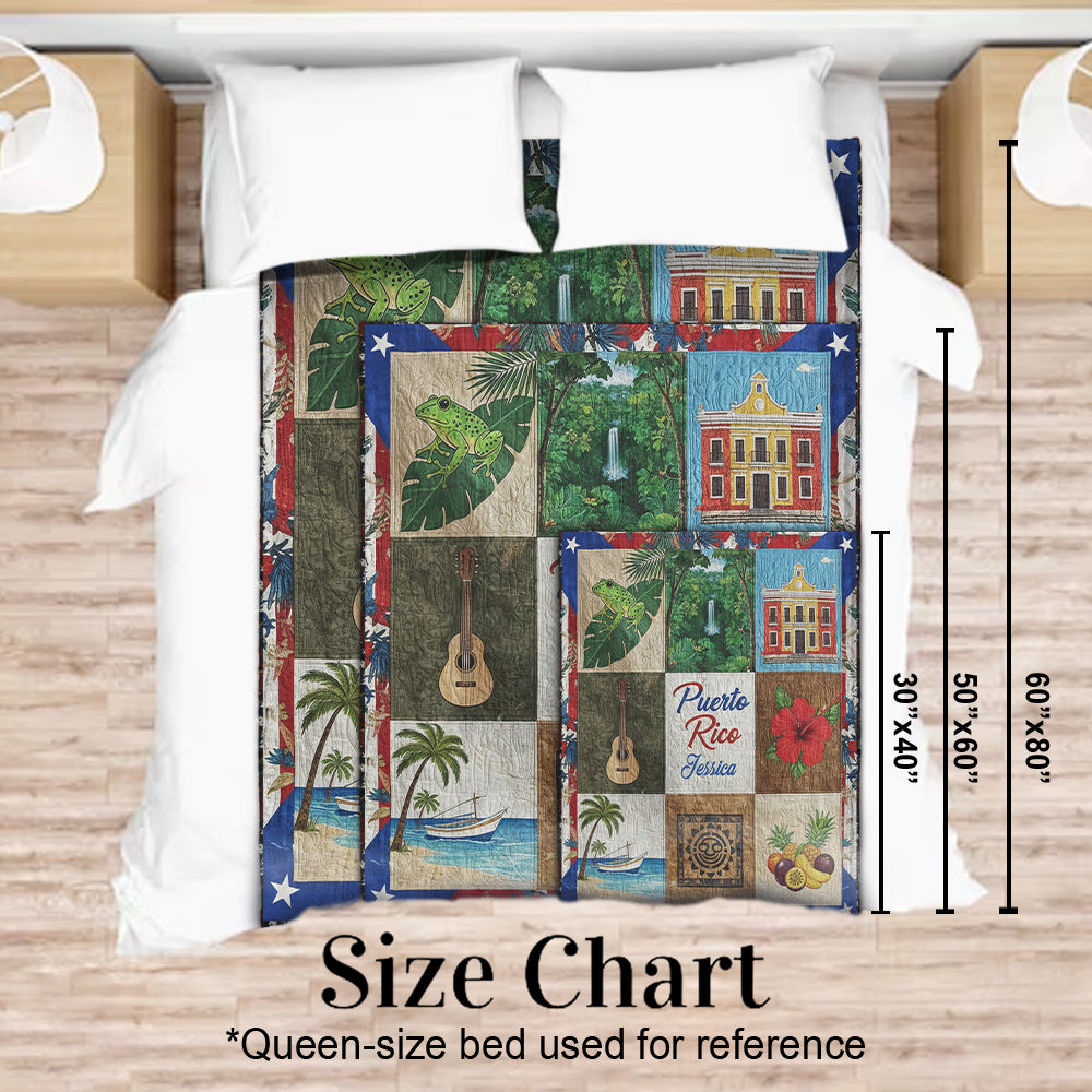 Gift For Puerto Rican - Personalized Expats Blanket