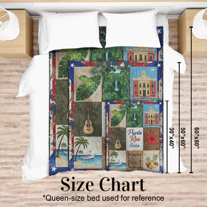 Gift For Puerto Rican - Personalized Expats Blanket