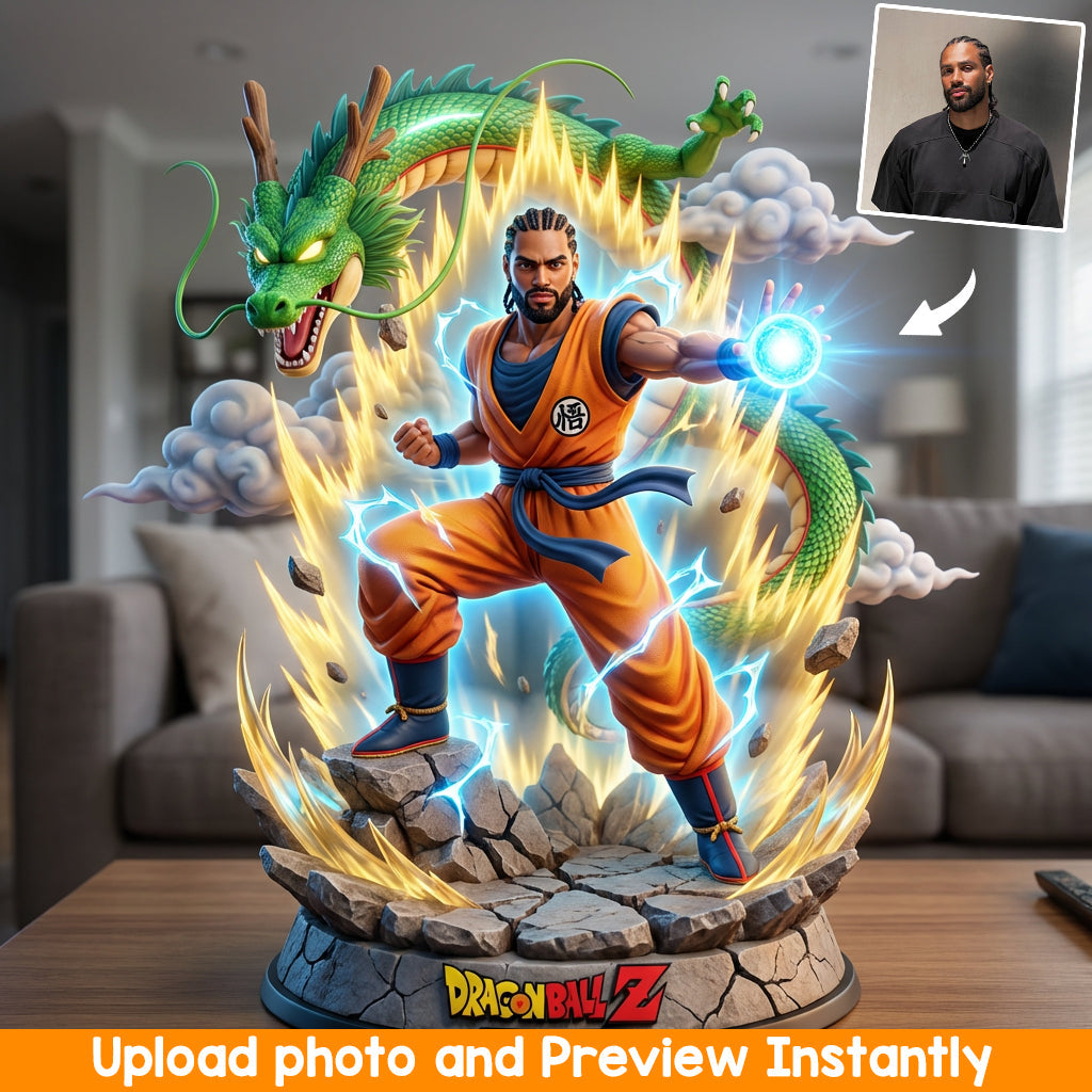 Custom Any Photo The Dragon Hero - Personalized Seven Balls Custom Shaped Acrylic Plaque