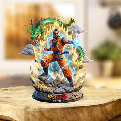 Custom Any Photo The Dragon Hero - Personalized Seven Balls Custom Shaped Acrylic Plaque