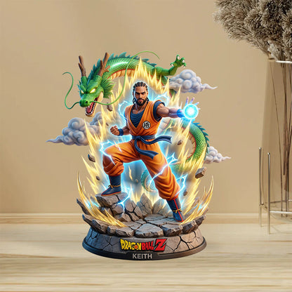 Custom Any Photo The Dragon Hero - Personalized Seven Balls Custom Shaped Acrylic Plaque