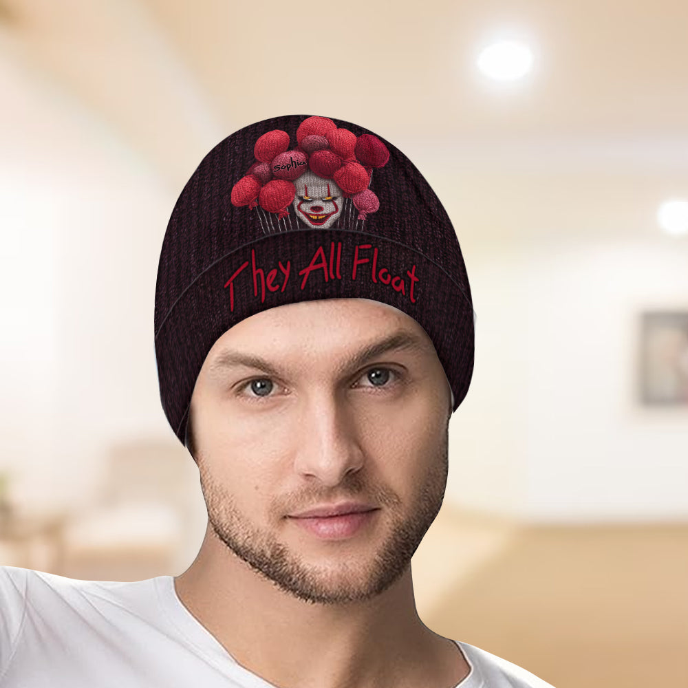 They All Float - Personalized Horror Character Beanie Hat