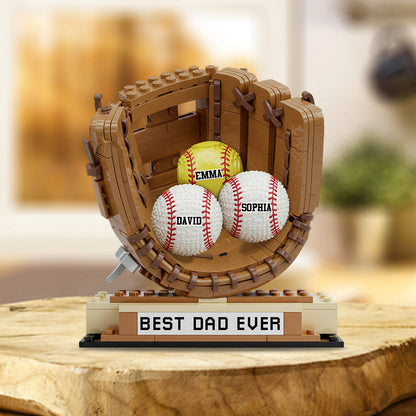We Caught The Best Dad Baseball, Softball - Personalized Father Custom Shaped Acrylic Plaque