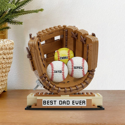 We Caught The Best Dad Baseball, Softball - Personalized Father Custom Shaped Acrylic Plaque