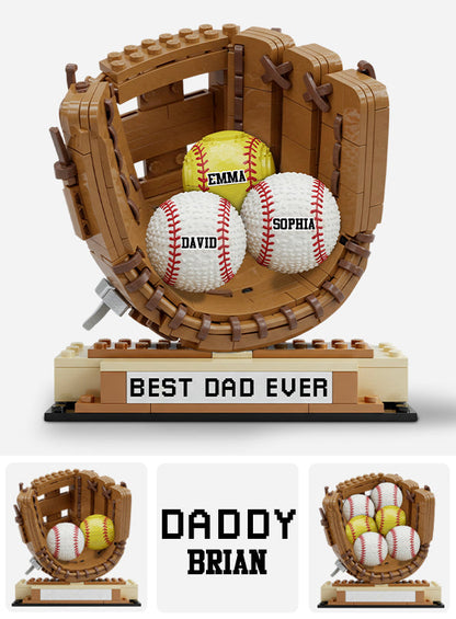 We Caught The Best Dad Baseball, Softball - Personalized Father Custom Shaped Acrylic Plaque