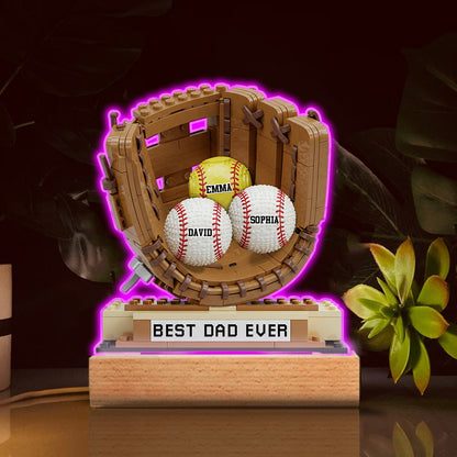 We Caught The Best Dad Baseball, Softball - Personalized Father Custom Shaped Acrylic Plaque