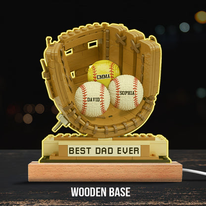 We Caught The Best Dad Baseball, Softball - Personalized Father Custom Shaped Acrylic Plaque